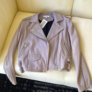 Iro leather jacket lilac - intermix exclusive